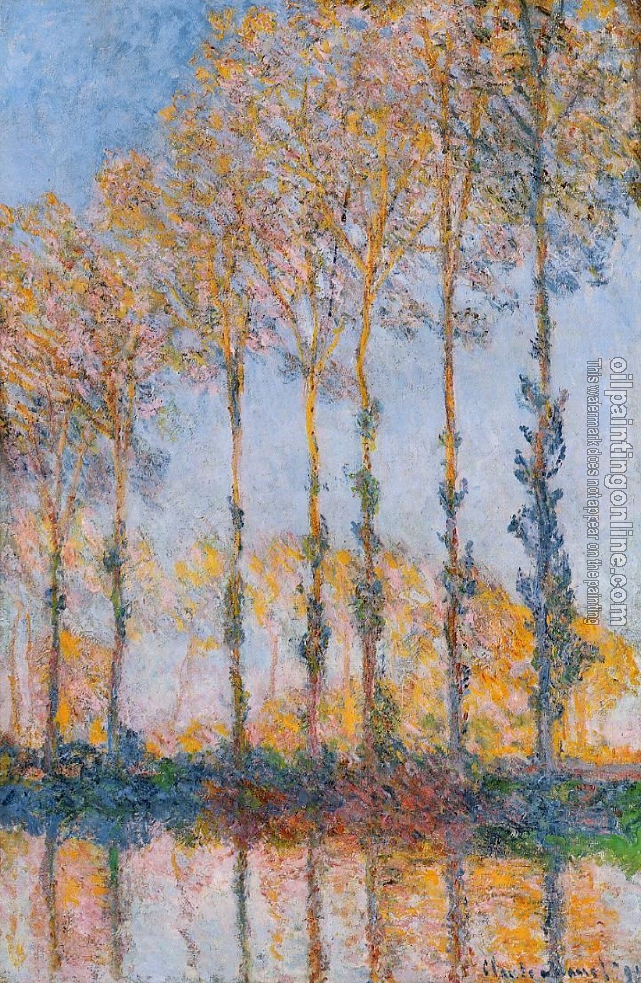 Monet, Claude Oscar - Poplars, White and Yellow Effect